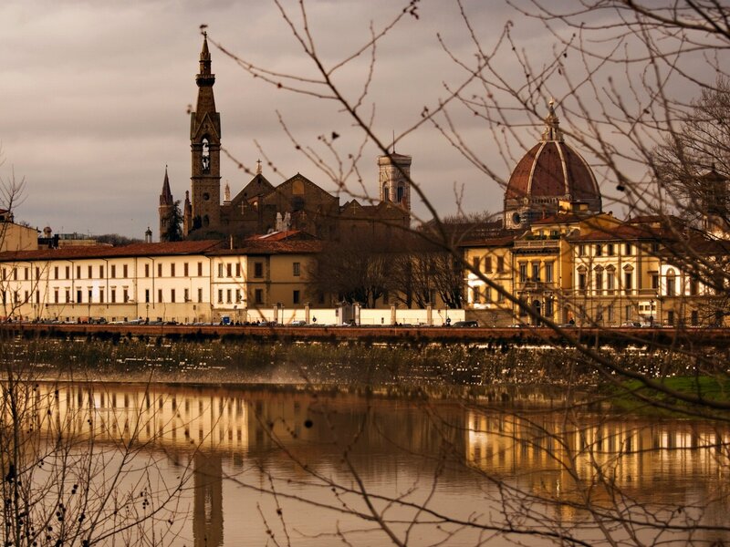 Florence skyline with Arno River