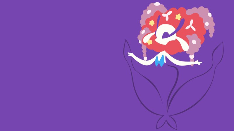 Florges Character — Purple, Calm, Digital Art
