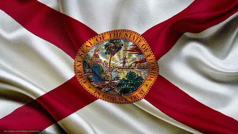 Florida state flag waving