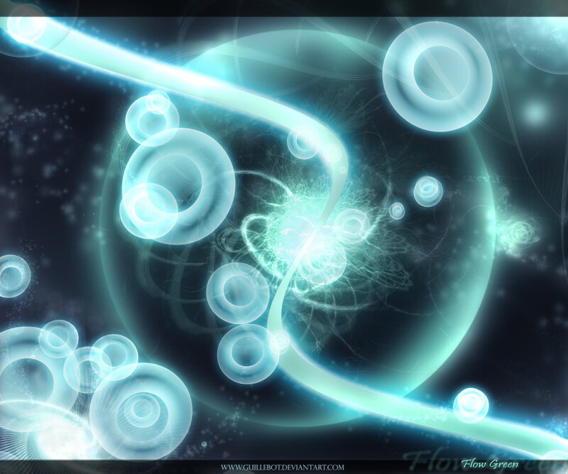 Flow Green abstract art