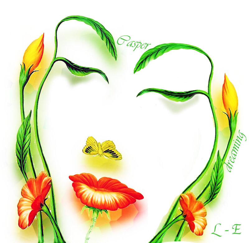 Flower and Butterfly Illustration