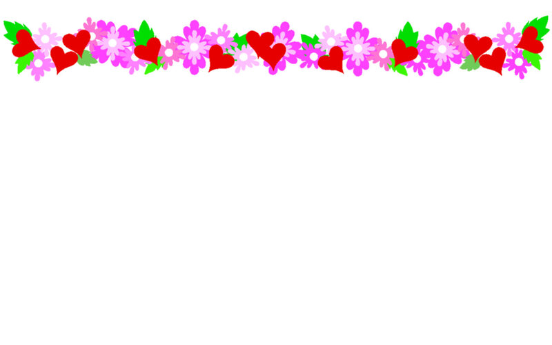 Flower and Heart Border