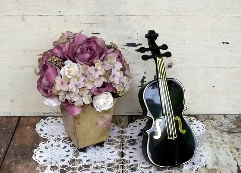 Flower Arrangement and Violin