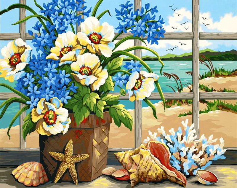 Flower Arrangement by Window