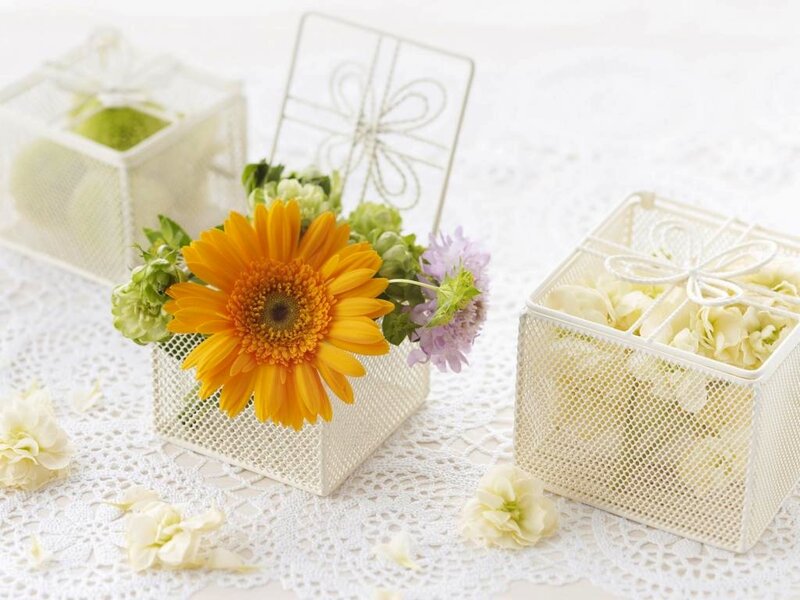 Flower Arrangement in Boxes