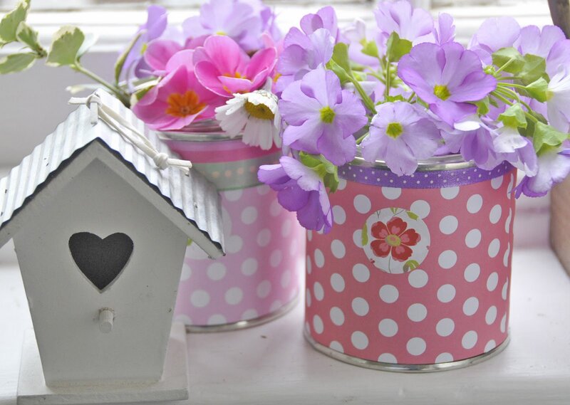 Flower Arrangement in Cans