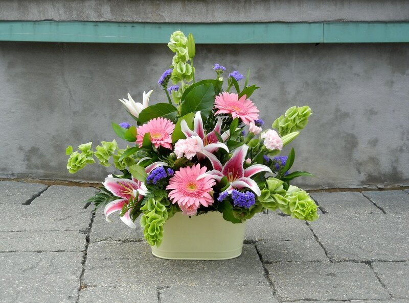 Flower Arrangement in Pot — Pink, Calm