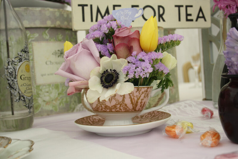 Flower Arrangement in Teacup