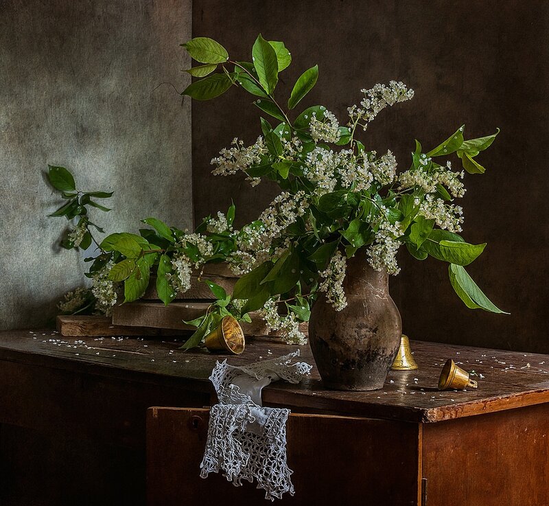 Flower Arrangement in Vase — Brown, Serene