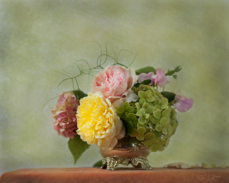 Flower Arrangement in Vase — Green, Serene