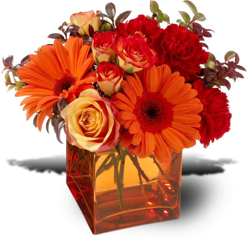 Flower Arrangement in Vase — Orange