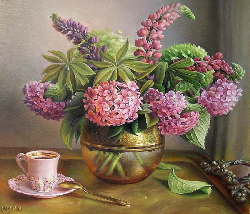 Flower Arrangement in Vase — Pink, Serene