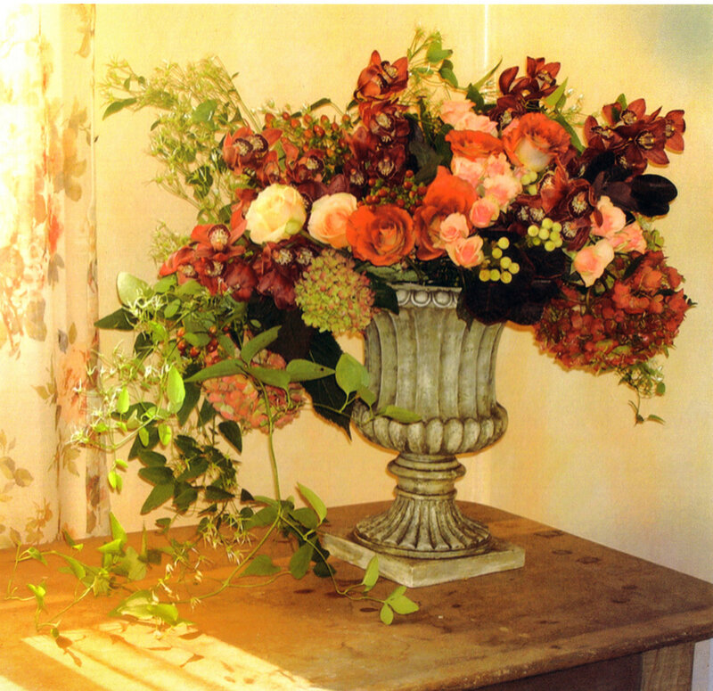 Flower Arrangement in Vase — Red, Calm, Afternoon, Photograph