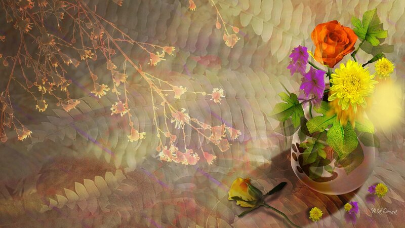 Flower Arrangement in Vase — Yellow, Serene