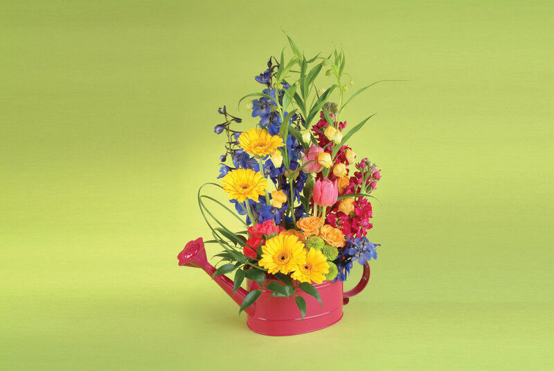Flower Arrangement in Watering Can