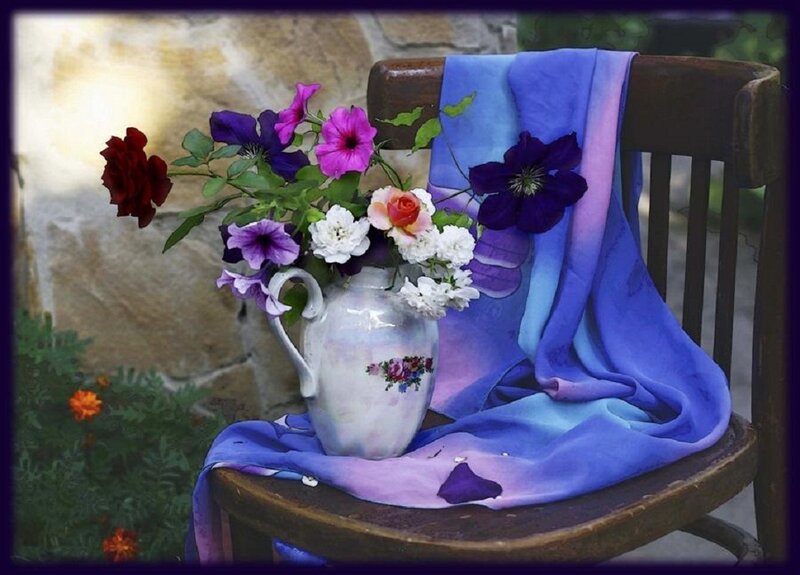 Flower Arrangement on Chair