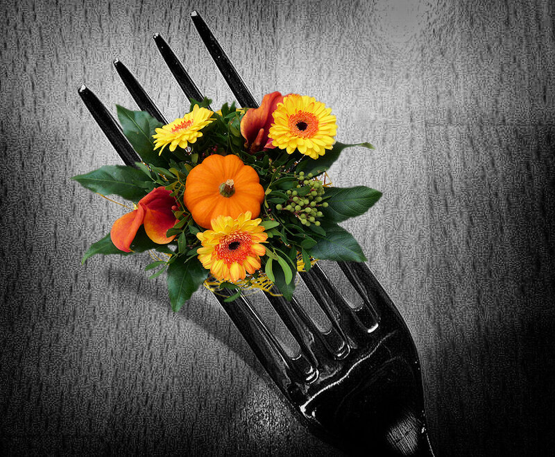 Flower Arrangement on Fork