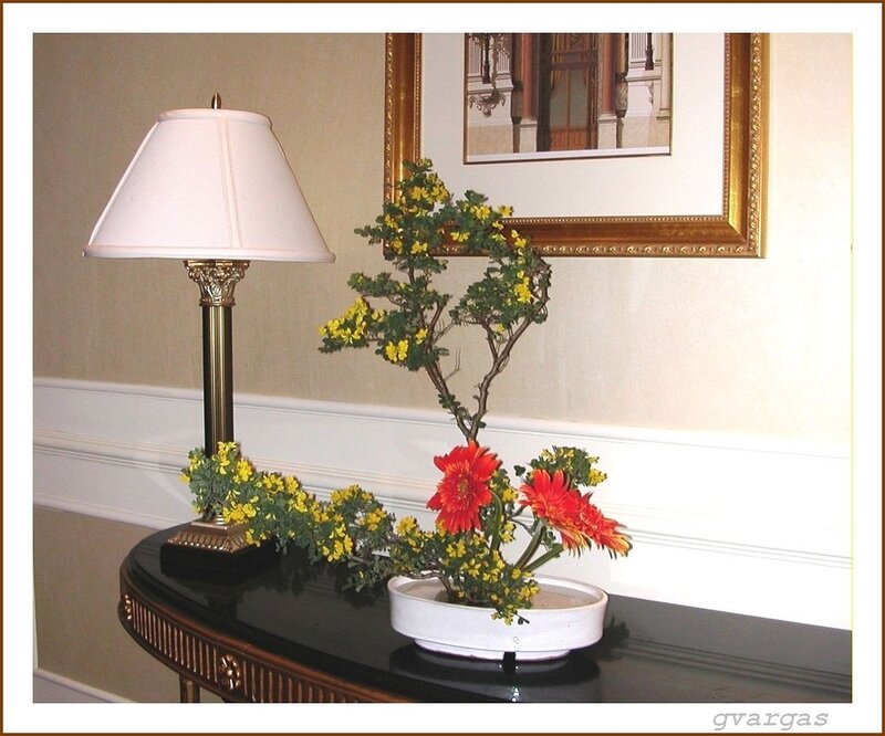 Flower Arrangement on Table — White, Calm