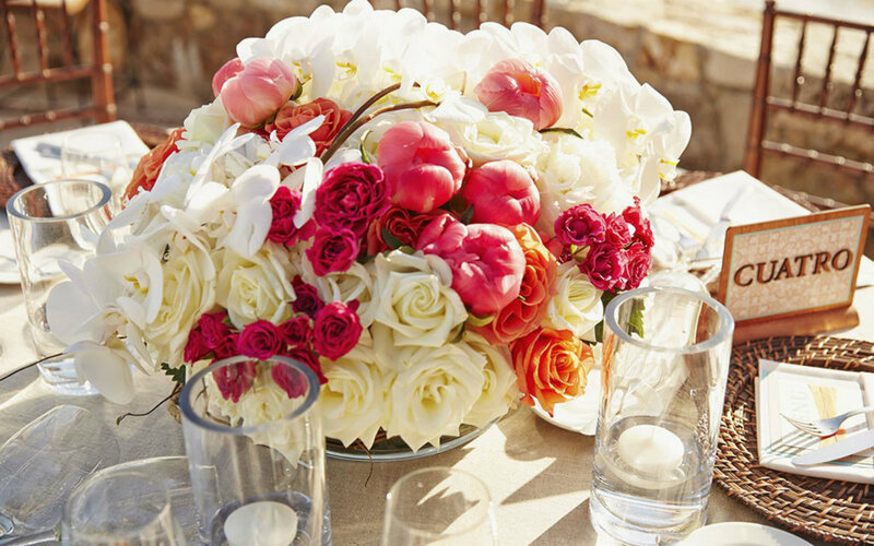 Flower Arrangement on Table — White, Elegant, Afternoon