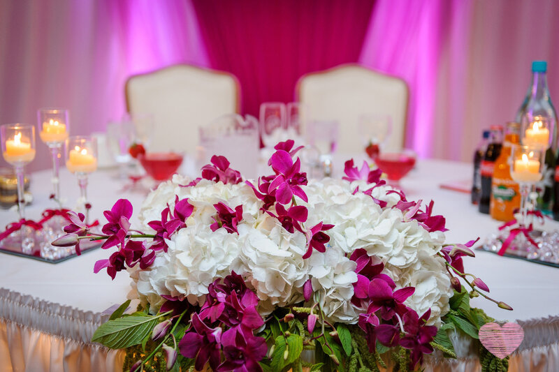 Flower Arrangement on Table — White, Elegant, Night