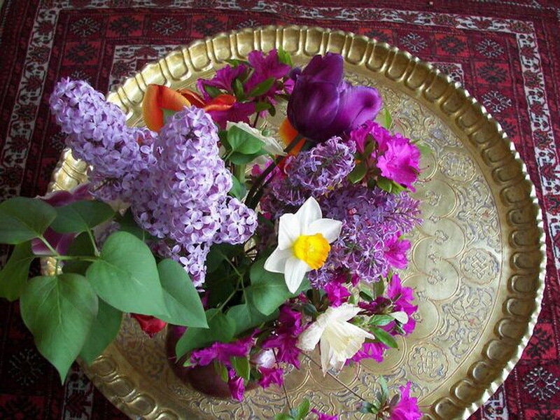 Flower Arrangement on Tray