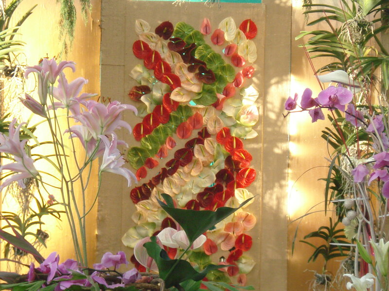 Flower Arrangement on Wall