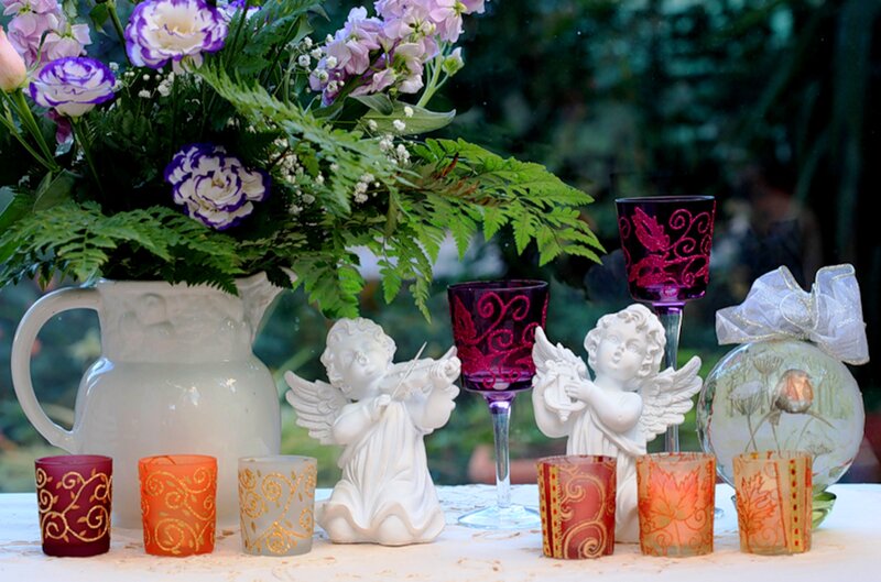 Flower Arrangement with Angels