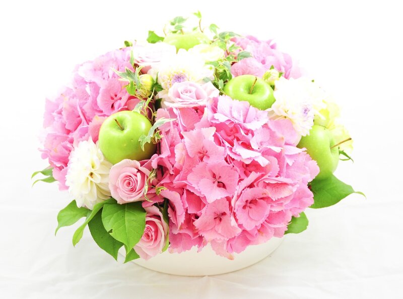 Flower Arrangement with Apples