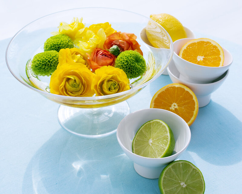 Flower Arrangement with Citrus