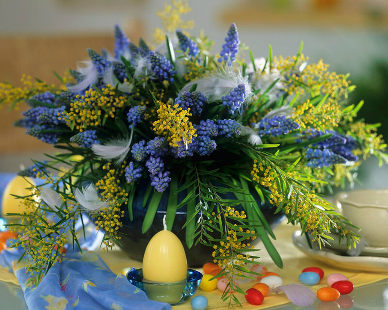 Flower Arrangement with Eggs
