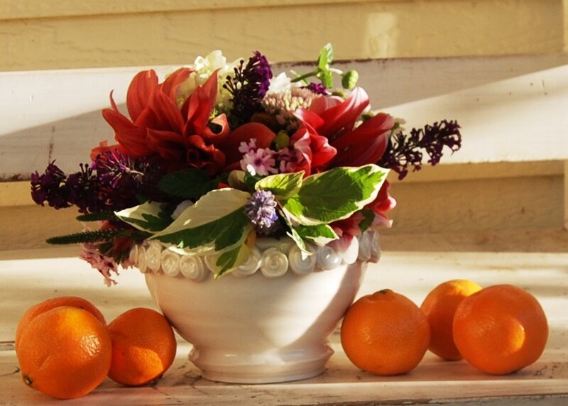 Flower Arrangement with Oranges