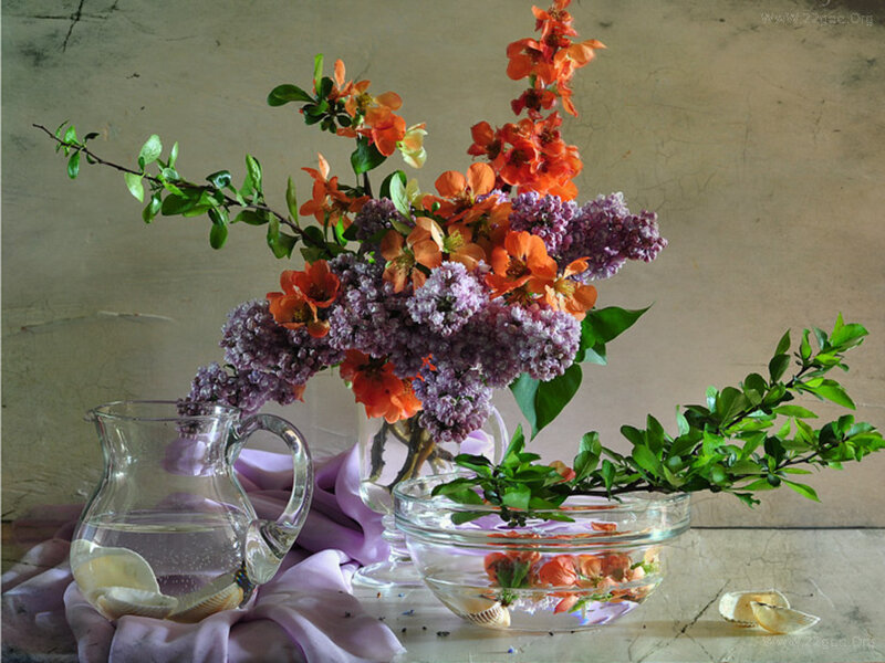 Flower Arrangement with Pitcher