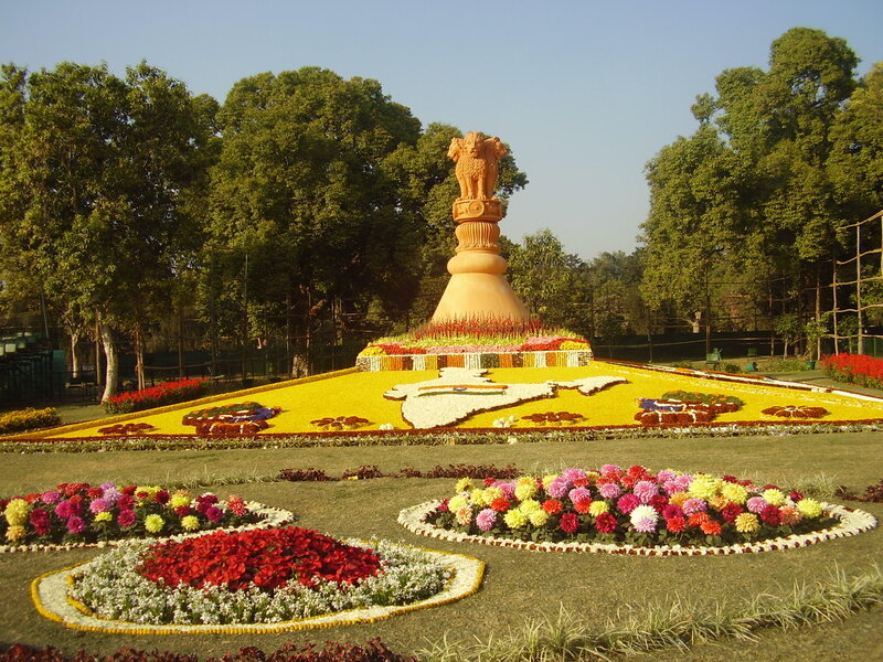 Flower Arrangement with Statue