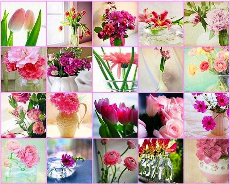 Flower Arrangements Collage