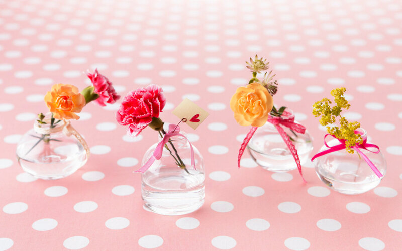Flower Arrangements in Vases — Pink, Calm, Photograph