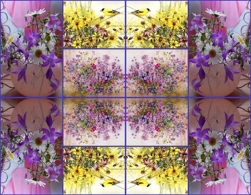 Flower Arrangements with Birds