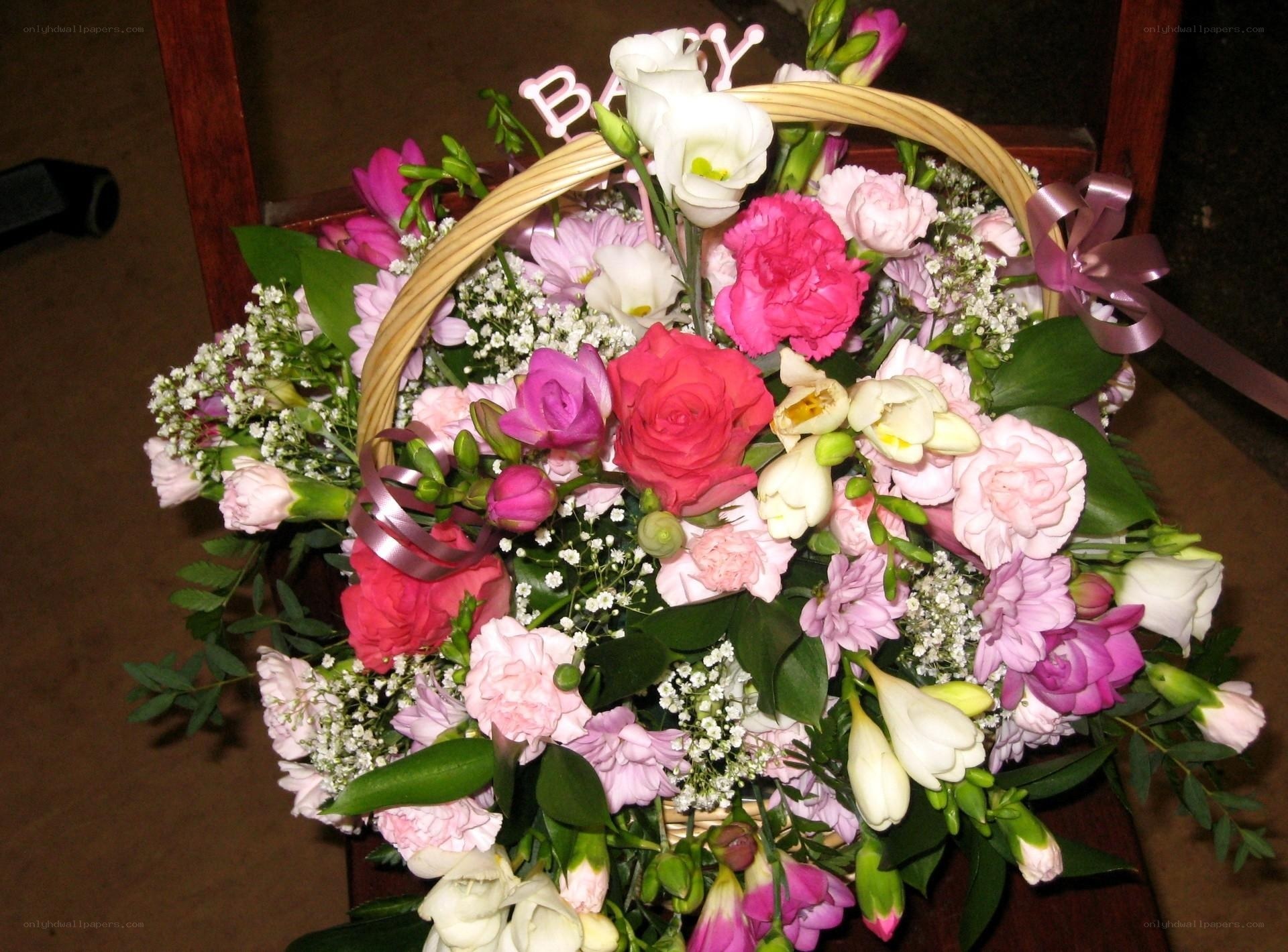 Flower basket for baby