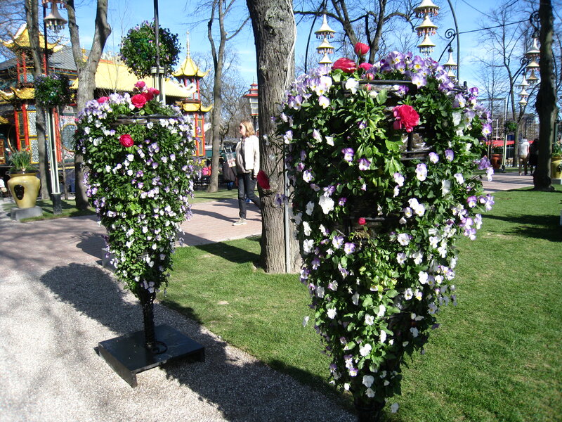 Flower Baskets in Park
