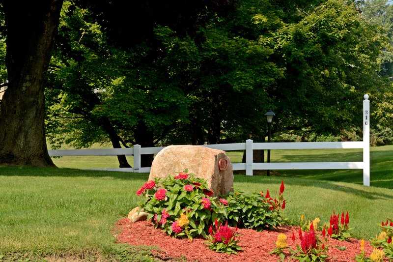 Flower Bed with Rock