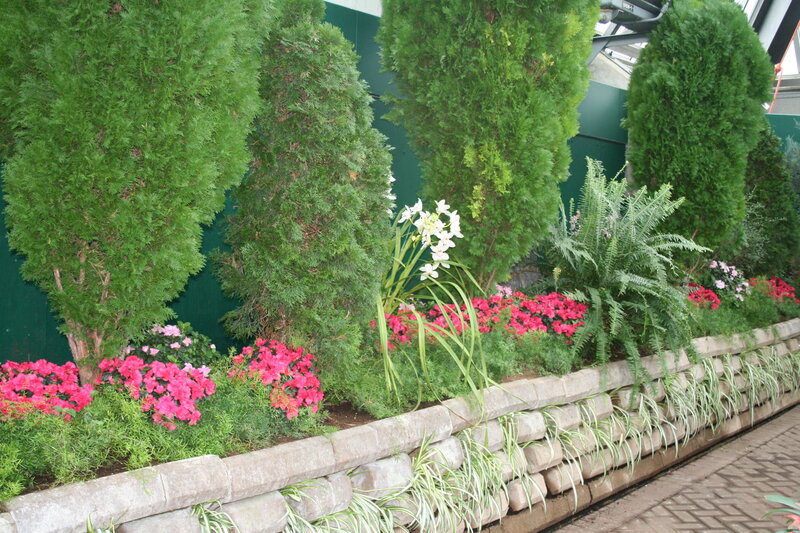 Flower Bed with Shrubs — Green