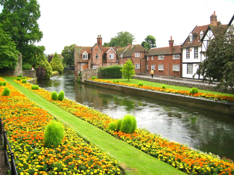 Flower Beds Along River