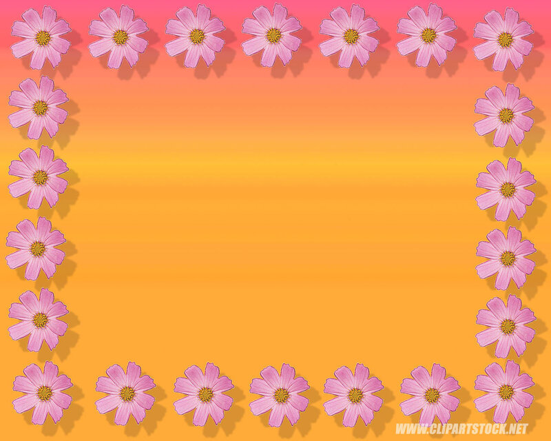 flower border on gradient
