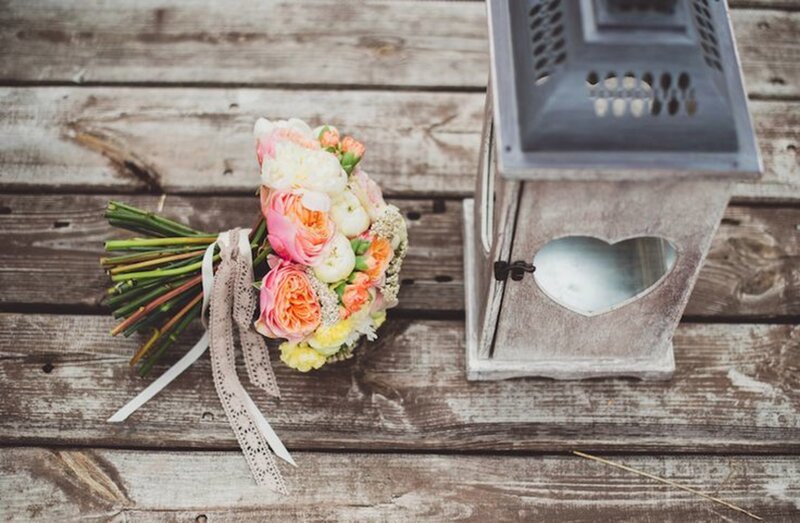 Flower Bouquet and Lantern