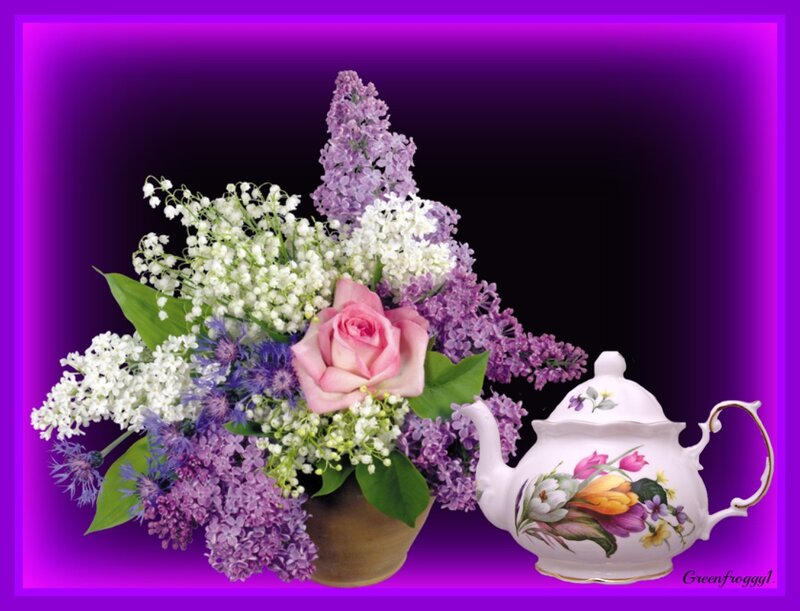 Flower Bouquet and Teapot