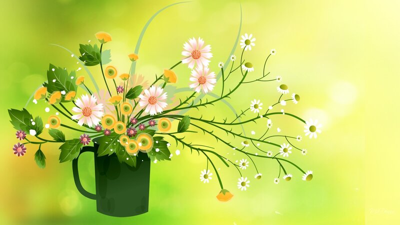 Flower Bouquet in a Mug
