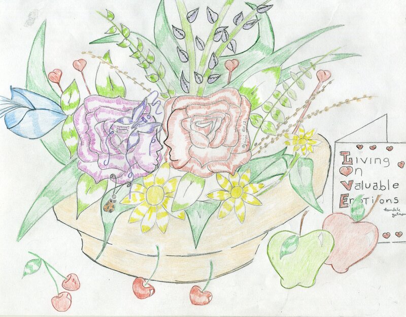 Flower Bouquet in Basket — Green, Calm