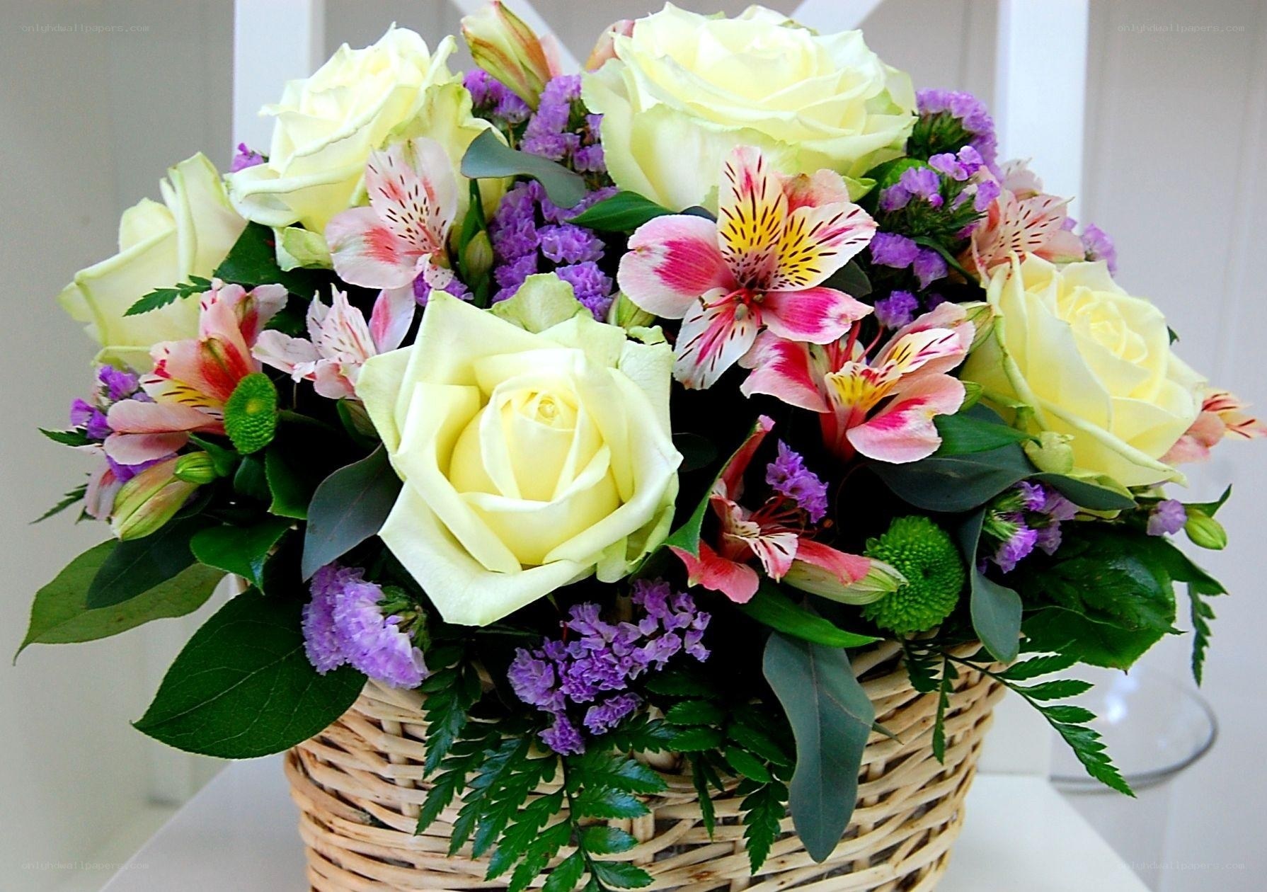 flower bouquet in basket