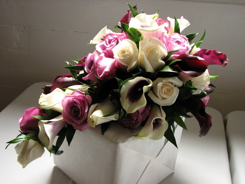 Flower Bouquet in Box — Pink