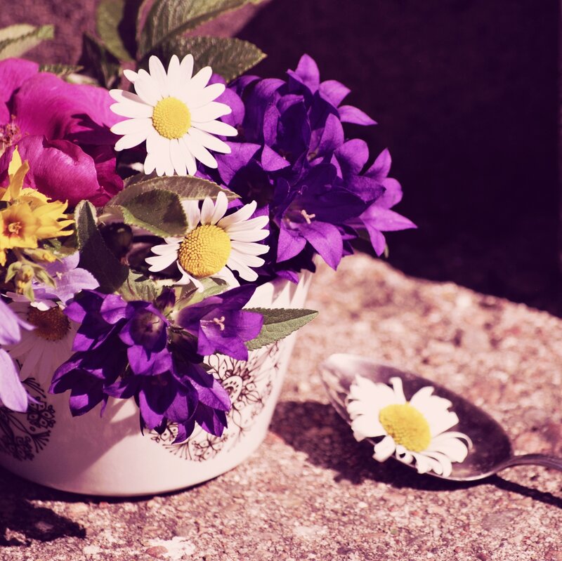 Flower Bouquet in Cup