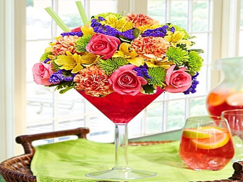Flower Bouquet in Glass